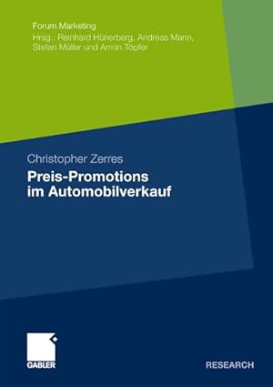 Bild des Verkufers fr Preis-Promotions im Automobilverkauf zum Verkauf von BuchWeltWeit Ludwig Meier e.K.