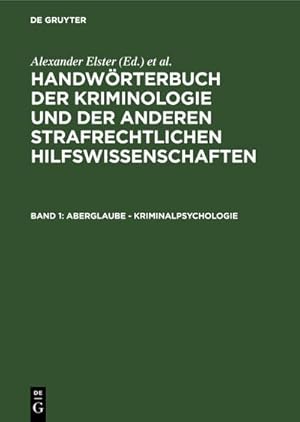 Seller image for Aberglaube - Kriminalpsychologie for sale by BuchWeltWeit Ludwig Meier e.K.