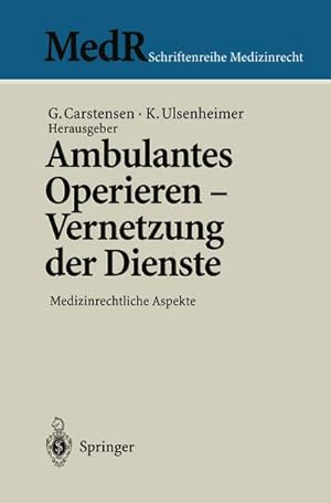 Seller image for Ambulantes Operieren - Vernetzung der Dienste for sale by BuchWeltWeit Ludwig Meier e.K.