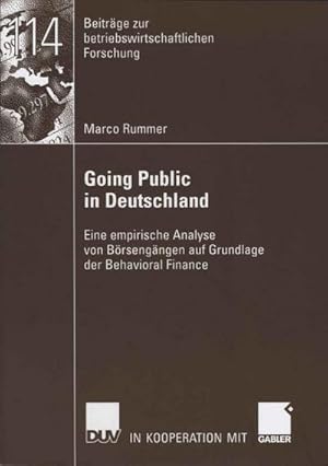 Seller image for Going Public in Deutschland for sale by BuchWeltWeit Ludwig Meier e.K.