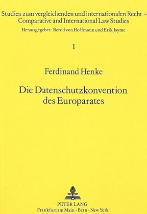 Seller image for Die Datenschutzkonvention des Europarates for sale by BuchWeltWeit Ludwig Meier e.K.