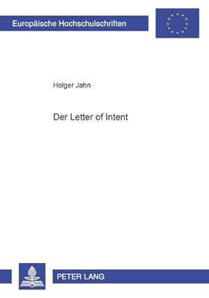 Imagen del vendedor de Der Letter of Intent a la venta por BuchWeltWeit Ludwig Meier e.K.