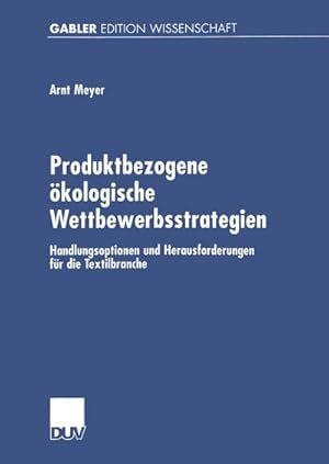 Imagen del vendedor de Produktbezogene kologische Wettbewerbsstrategien a la venta por BuchWeltWeit Ludwig Meier e.K.