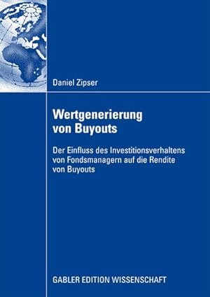 Seller image for Wertgenerierung von Buyouts for sale by BuchWeltWeit Ludwig Meier e.K.