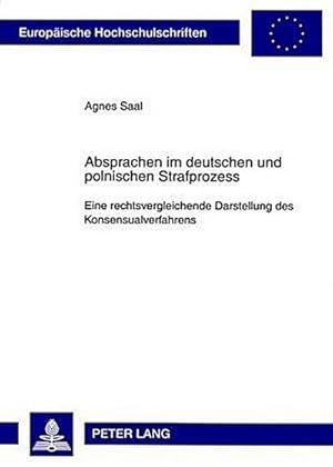 Bild des Verkufers fr Absprachen im deutschen und polnischen Strafprozess zum Verkauf von BuchWeltWeit Ludwig Meier e.K.