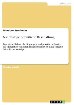 Seller image for Nachhaltige ffentliche Beschaffung for sale by BuchWeltWeit Ludwig Meier e.K.