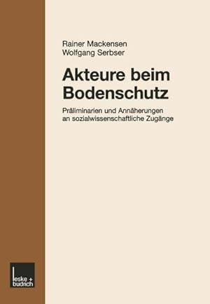 Seller image for Akteure beim Bodenschutz for sale by BuchWeltWeit Ludwig Meier e.K.