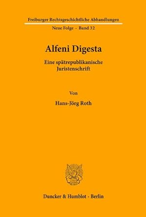 Seller image for Alfeni Digesta. for sale by BuchWeltWeit Ludwig Meier e.K.