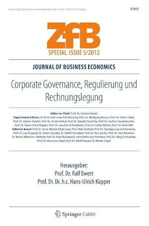 Image du vendeur pour Corporate Governance, Regulierung und Rechnungslegung mis en vente par BuchWeltWeit Ludwig Meier e.K.