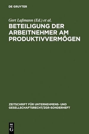 Seller image for Beteiligung der Arbeitnehmer am Produktivvermgen for sale by BuchWeltWeit Ludwig Meier e.K.