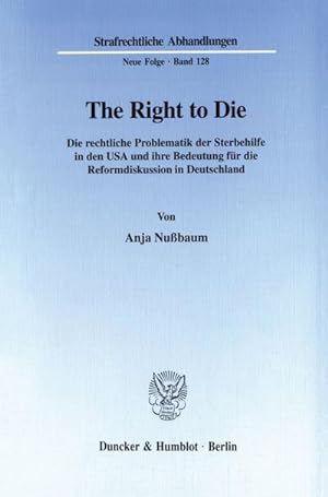 Immagine del venditore per The Right to Die. venduto da BuchWeltWeit Ludwig Meier e.K.