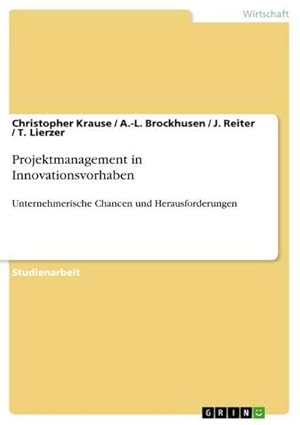 Seller image for Projektmanagement in Innovationsvorhaben for sale by BuchWeltWeit Ludwig Meier e.K.
