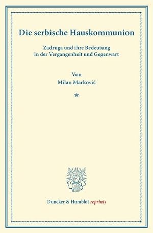 Seller image for Die serbische Hauskommunion for sale by BuchWeltWeit Ludwig Meier e.K.
