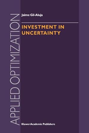 Seller image for Investment in Uncertainty for sale by BuchWeltWeit Ludwig Meier e.K.