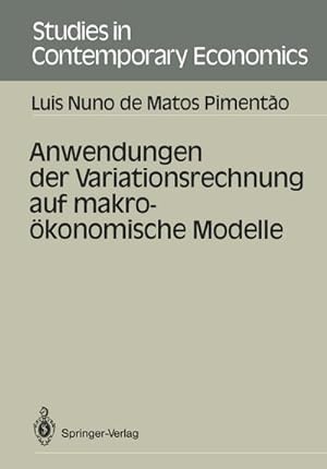 Seller image for Anwendungen der Variationsrechnung auf makrokonomische Modelle for sale by BuchWeltWeit Ludwig Meier e.K.