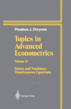 Immagine del venditore per Topics In Advanced Econometrics venduto da BuchWeltWeit Ludwig Meier e.K.