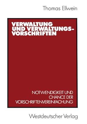 Seller image for Verwaltung und Verwaltungsvorschriften for sale by BuchWeltWeit Ludwig Meier e.K.