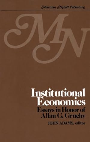 Seller image for Institutional Economics for sale by BuchWeltWeit Ludwig Meier e.K.