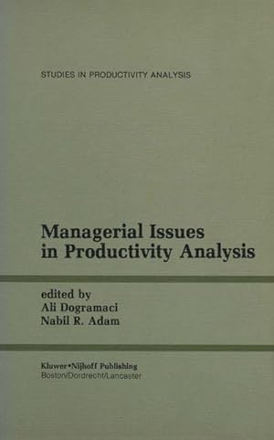 Image du vendeur pour Managerial Issues in Productivity Analysis mis en vente par BuchWeltWeit Ludwig Meier e.K.