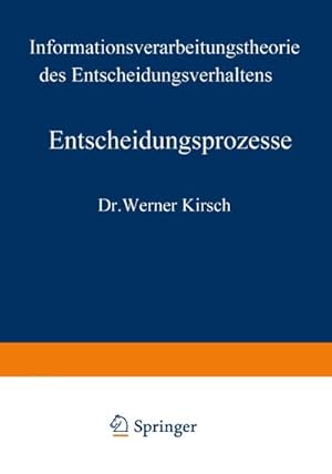 Seller image for Entscheidungsprozesse for sale by BuchWeltWeit Ludwig Meier e.K.