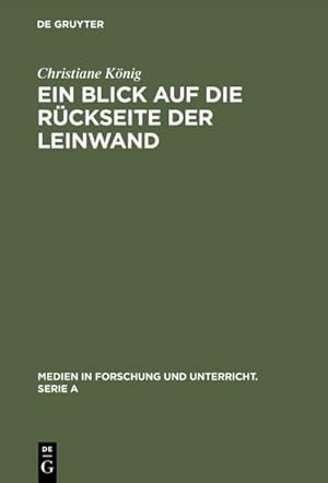 Imagen del vendedor de Ein Blick auf die Rckseite der Leinwand a la venta por BuchWeltWeit Ludwig Meier e.K.
