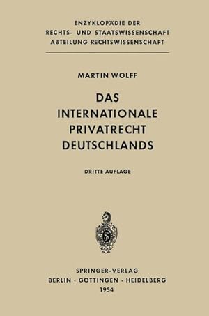 Seller image for Das Internationale Privatrecht Deutschlands for sale by BuchWeltWeit Ludwig Meier e.K.