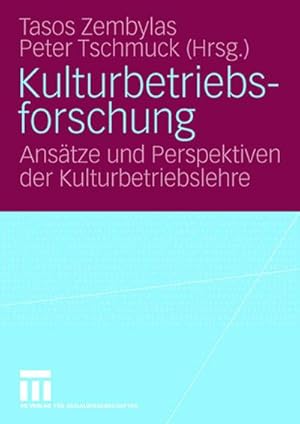 Image du vendeur pour Kulturbetriebsforschung mis en vente par BuchWeltWeit Ludwig Meier e.K.