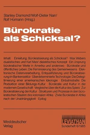 Seller image for Brokratie als Schicksal? for sale by BuchWeltWeit Ludwig Meier e.K.