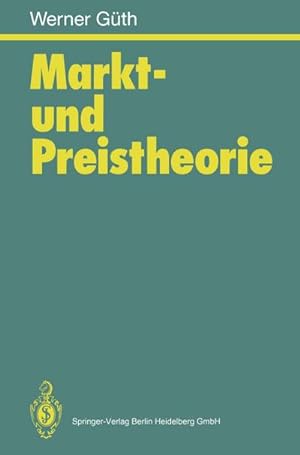 Seller image for Markt- und Preistheorie for sale by BuchWeltWeit Ludwig Meier e.K.