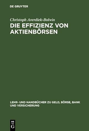 Image du vendeur pour Die Effizienz von Aktienbrsen mis en vente par BuchWeltWeit Ludwig Meier e.K.