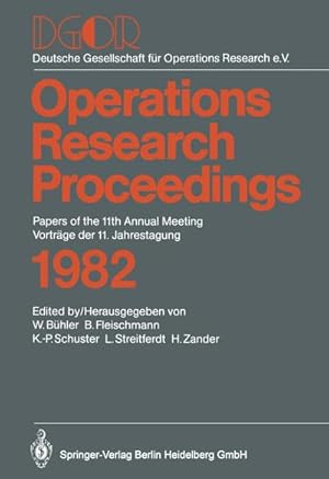 Imagen del vendedor de DGOR Papers of the 11th Annual Meeting Vortrge der 11. Jahrestagung a la venta por BuchWeltWeit Ludwig Meier e.K.