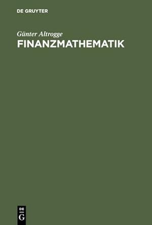 Seller image for Finanzmathematik for sale by BuchWeltWeit Ludwig Meier e.K.