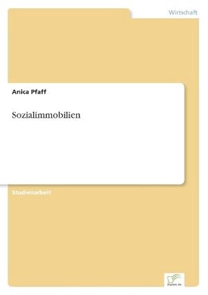 Seller image for Sozialimmobilien for sale by BuchWeltWeit Ludwig Meier e.K.
