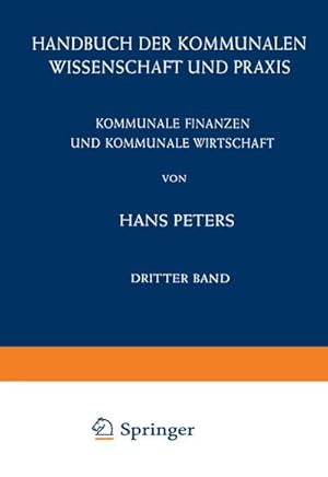 Seller image for Kommunale Finanzen und Kommunale Wirtschaft for sale by BuchWeltWeit Ludwig Meier e.K.