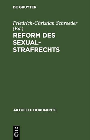 Immagine del venditore per Reform des Sexualstrafrechts venduto da BuchWeltWeit Ludwig Meier e.K.