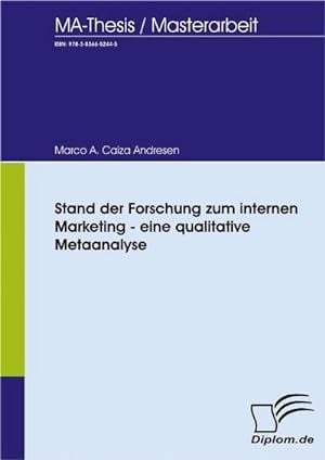Bild des Verkufers fr Stand der Forschung zum internen Marketing zum Verkauf von BuchWeltWeit Ludwig Meier e.K.