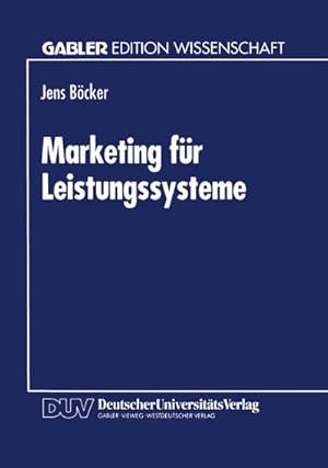 Immagine del venditore per Marketing fr Leistungssysteme venduto da BuchWeltWeit Ludwig Meier e.K.