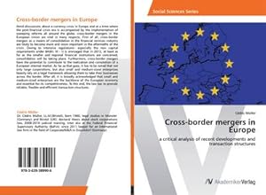 Bild des Verkufers fr Cross-border mergers in Europe zum Verkauf von BuchWeltWeit Ludwig Meier e.K.