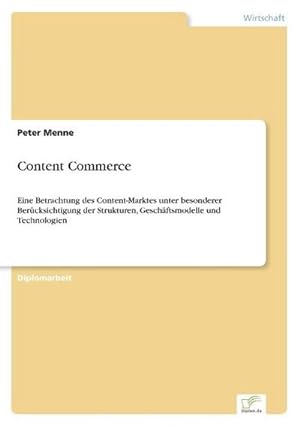 Bild des Verkufers fr Content Commerce zum Verkauf von BuchWeltWeit Ludwig Meier e.K.