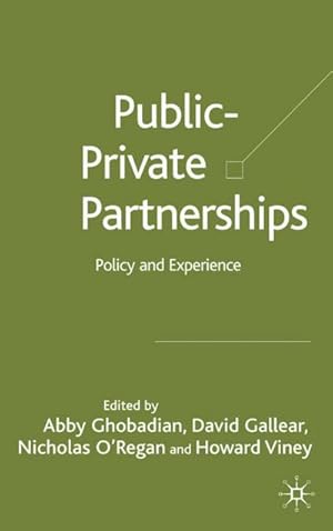 Immagine del venditore per Private-Public Partnerships: Policy and Experience venduto da BuchWeltWeit Ludwig Meier e.K.