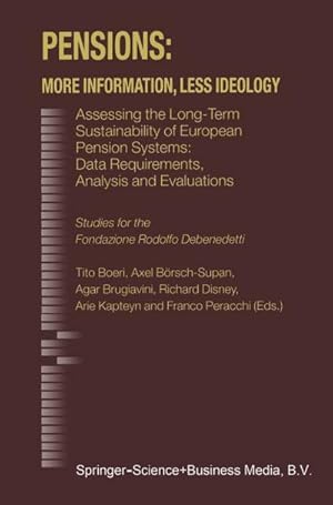 Imagen del vendedor de Pensions: More Information, Less Ideology a la venta por BuchWeltWeit Ludwig Meier e.K.