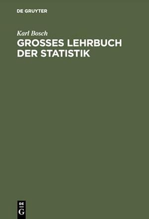 Immagine del venditore per Groes Lehrbuch der Statistik venduto da BuchWeltWeit Ludwig Meier e.K.