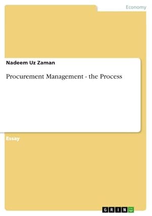 Seller image for Procurement Management - the Process for sale by BuchWeltWeit Ludwig Meier e.K.