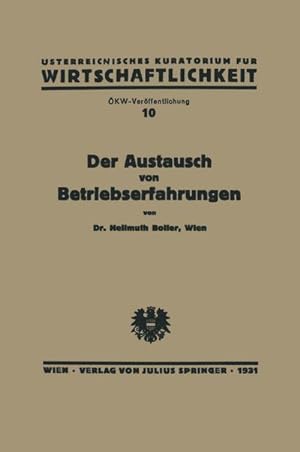 Seller image for Der Austausch von Betriebserfahrungen for sale by BuchWeltWeit Ludwig Meier e.K.