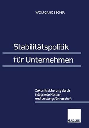 Immagine del venditore per Stabilittspolitik fr Unternehmen venduto da BuchWeltWeit Ludwig Meier e.K.