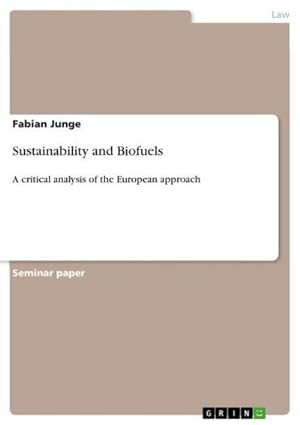 Seller image for Sustainability and Biofuels for sale by BuchWeltWeit Ludwig Meier e.K.