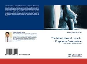 Seller image for The Moral Hazard Issue in Corporate Governance for sale by BuchWeltWeit Ludwig Meier e.K.