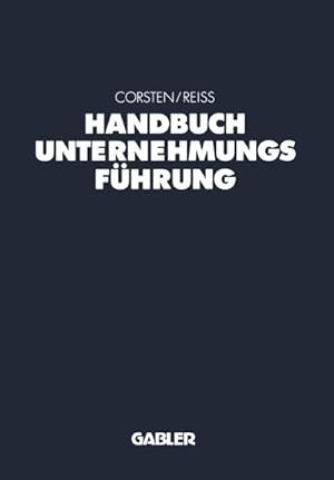 Bild des Verkufers fr Handbuch Unternehmungsfhrung zum Verkauf von BuchWeltWeit Ludwig Meier e.K.