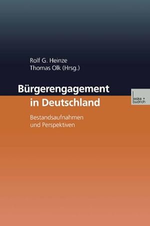 Imagen del vendedor de Brgerengagement in Deutschland a la venta por BuchWeltWeit Ludwig Meier e.K.