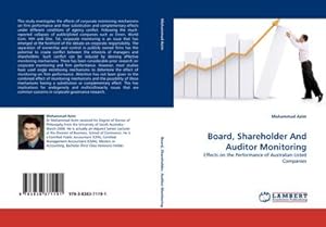 Seller image for Board, Shareholder And Auditor Monitoring for sale by BuchWeltWeit Ludwig Meier e.K.